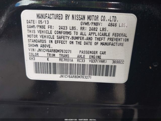 INFINITI G37x Image 5